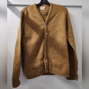Vintage 60s McGregor Wool Mohair Cardigan Sz M Kurt Cobain Grunge Brown Read